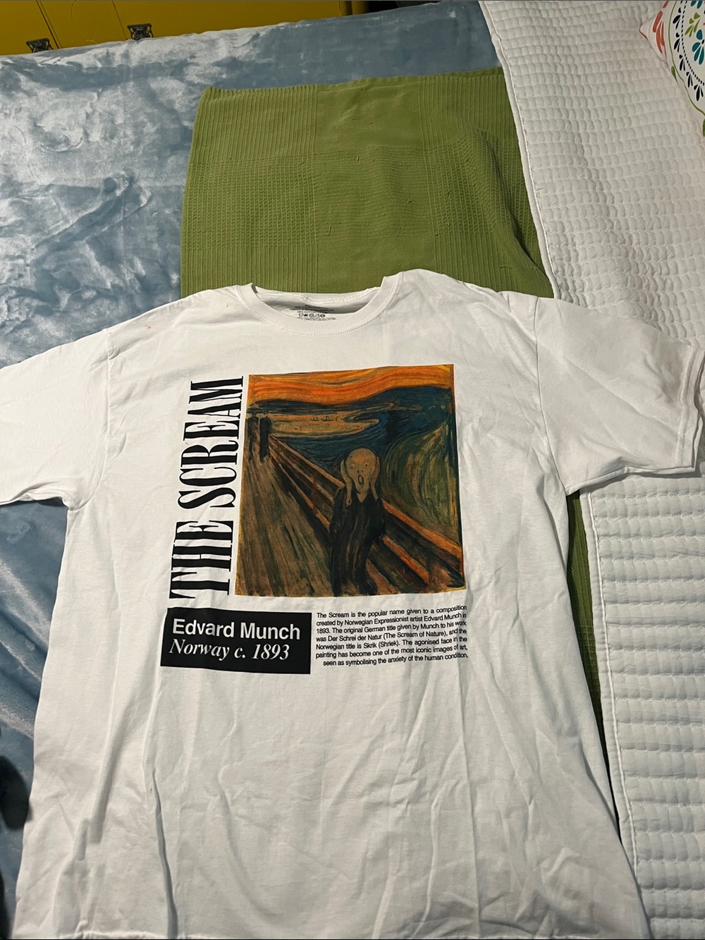 Marshalls White Short-Sleeve Tee with 'The Scream' Artwork